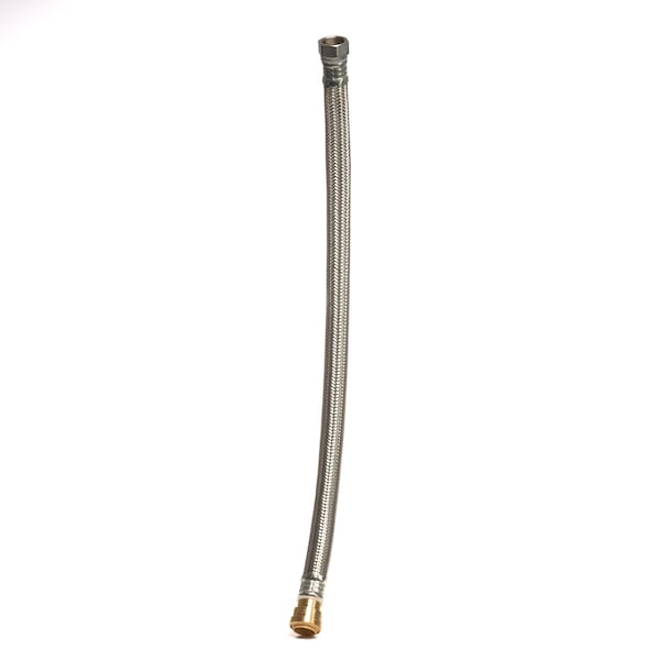 Quickfitting 3/4in Push-to-Connect x 3/4in FIP x 24in Full Port Stainless Steel Water Heater Connector LF727FPR - main